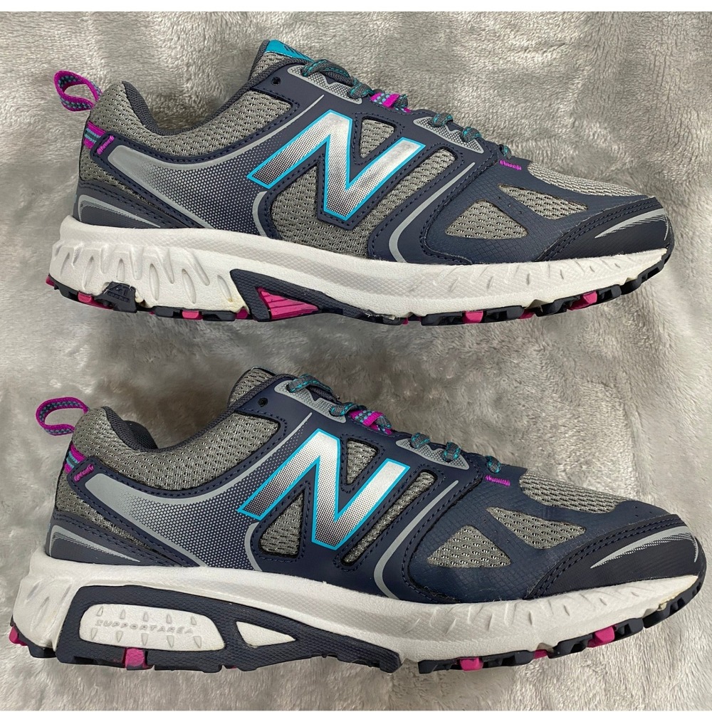 New Balance 412 V3 Running Shoes Womens 9.5 Grey Silver Teal Pink WTE412G3